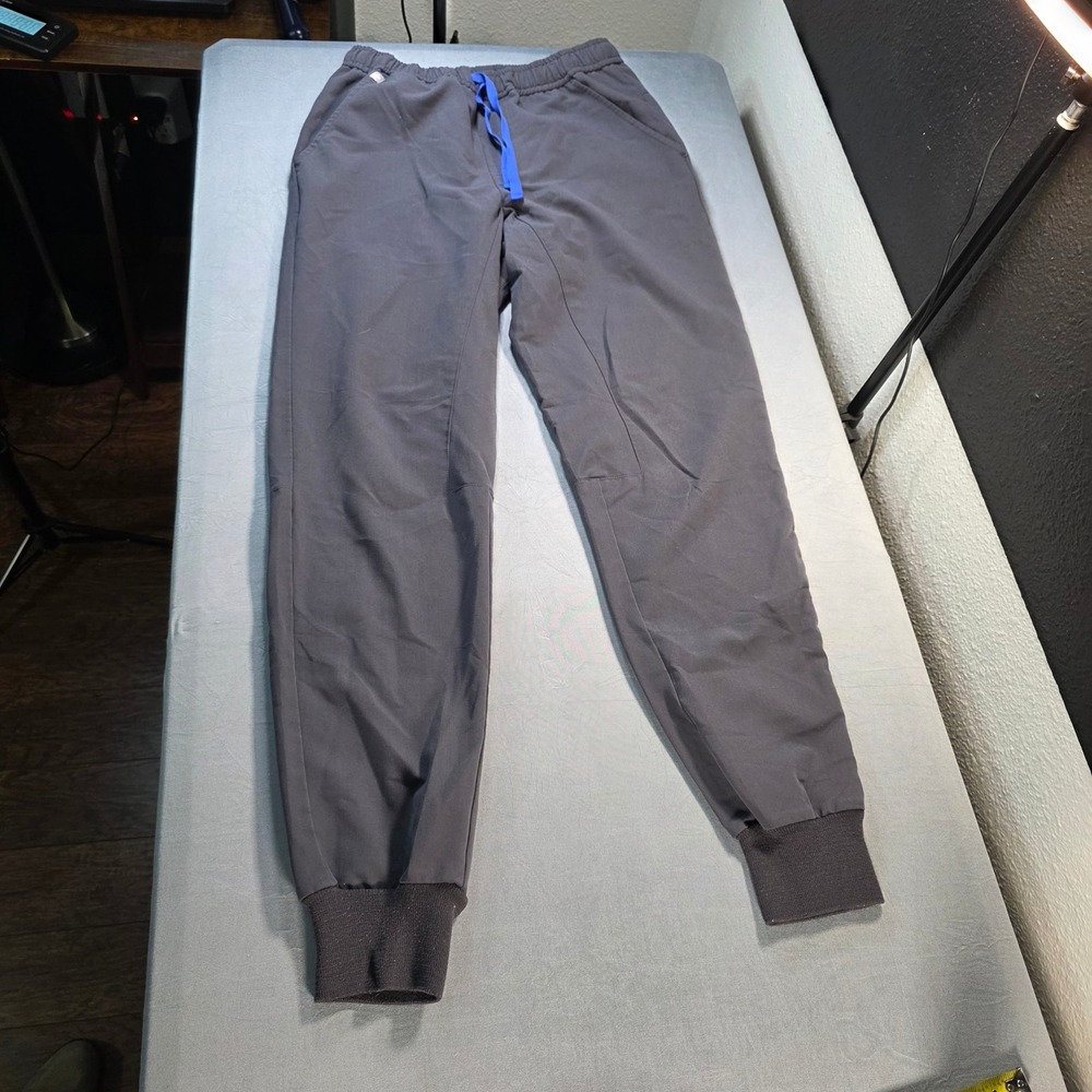 Figs gray Track Joggers with Blue Drawstring size XS. Just too long for me- 5’3